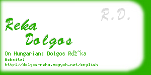 reka dolgos business card